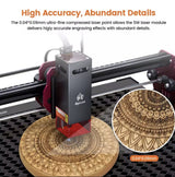 Laser Engraving Machine - Engraving Machine - Black - Engraver - 5W - With Rotary Roller - Laser Cutter - Wood Acrylic Laser Cutting Machine - Ultra-thin Laser