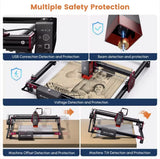 Laser Engraving Machine - Engraving Machine - Black - Engraver - 5W - With Rotary Roller - Laser Cutter - Wood Acrylic Laser Cutting Machine - Ultra-thin Laser