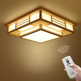 LED Ceiling Light Wood - Dimmable With Remote Control - Modern Wooden Lamp - 45 cm - Ceiling Light