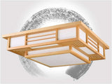 LED Ceiling Light Wood - Dimmable With Remote Control - Modern Wooden Lamp - 45 cm - Ceiling Light
