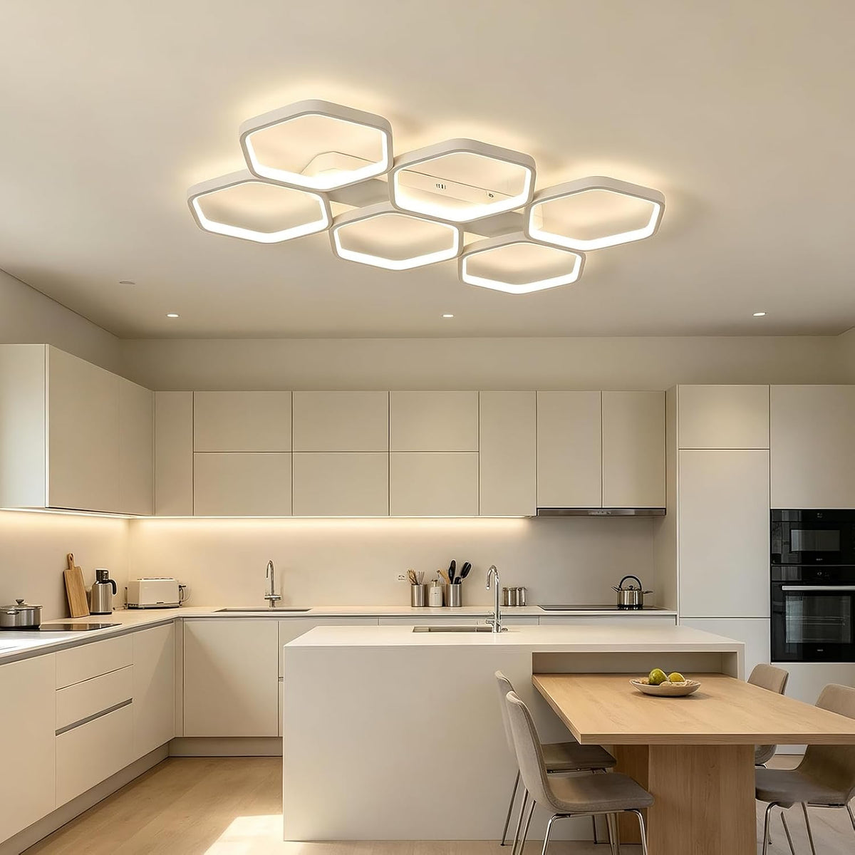 LED Ceiling Light - White - Length 76 cm - Dimmable - 3 Light Colours - With Remote Control - 60 W - Memory Function - Night Light And Timer