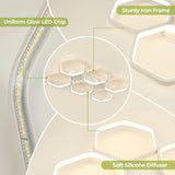 LED Ceiling Light - White - Length 76 cm - Dimmable - 3 Light Colours - With Remote Control - 60 W - Memory Function - Night Light And Timer