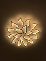 Modern Lotus LED Ceiling Light - White - Dimmable With Remote Control And App - For Living And Dining Room - Ceiling Fixture