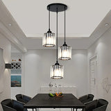 Crystal Pendant Light - Black - E27 Without Bulb - Modern - For Living Or Dining Room