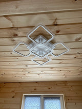 LuxiLamps - 4x1 Head Ceiling Lamp - Smart Lamp - White - 50 cm - Remote Control and APP - Living Room Lamp - Ceiling Lamp