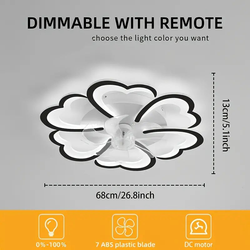 LuxiLamps - 6 Clouds Ceiling Lamp - Dimmable With Remote Control - LED Ceiling Lamp - Black - Living Room Lamp - Modern Lamp - Ceiling Lamp