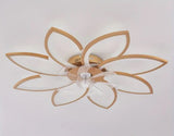 LuxiLamps - 8-Star Ceiling Fan Light - Gold - With Remote Control - Smart Lamp - App Dimmable - 6-Speed Fan - Living Room Light - Modern Lamp - Ceiling Light