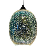 LuxiLamps - Glass Starry Sky - 3-Piece Pendant Light - Unique Living Room Lamp - Modern 3D Lamp - Ceiling Light