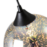 LuxiLamps - Glass Starry Sky - 3-Piece Pendant Light - Unique Living Room Lamp - Modern 3D Lamp - Ceiling Light