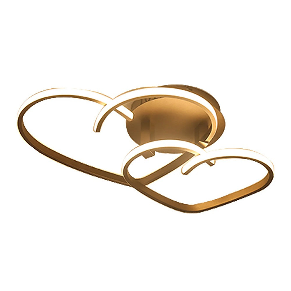 LuxiLamps - Hearts Ceiling Lamp - With Remote Control - Coffee - Dimmable With Remote Control - Living Room Lamp - Modern Lamp - Ceiling Lamp