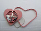 LuxiLamps - Heart-shaped Ceiling Lamp - Pink - Dimmable With Remote Control - Children's Room - 52 cm - Modern Lamp - Bedroom Lamp - Ceiling Lamp
