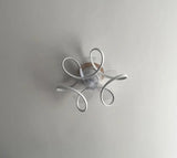 LuxiLamps - Curly Fan Ceiling Lamp - Ceiling Fan 50 cm - White - Smart Lamp - With Dimmer - 6 Speed Fan - Kitchen Lamp - Living Room Lamp - Modern Lamp - Bedroom Lamp