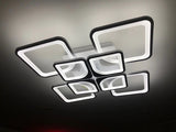 LuxiLamps - LED Bluetooth 4x4 Head Ceiling Lamp - Smart Lamp - 60 cm - White - Remote Control and APP - Living Room Lamp - Ceiling Lamp
