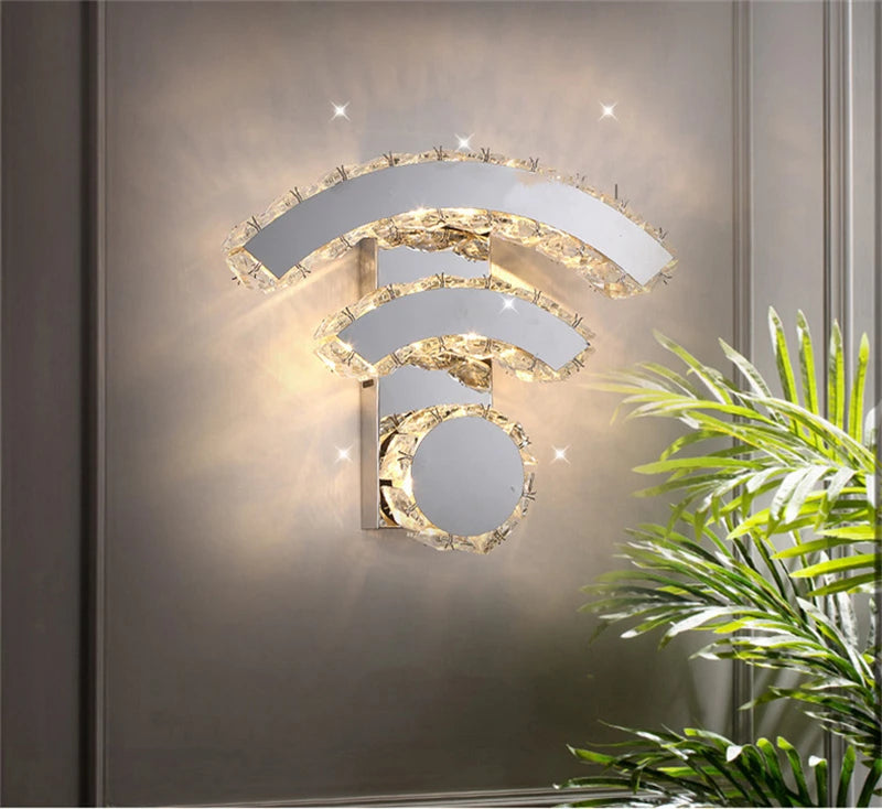 LuxiLamps - LED Wall Lamp - Crystal Design - Modern Wall Lighting