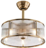 LuxiLamps - Ceiling Fan - Gold - 6 Speeds - 45 cm - Dimmable With Remote Control - Chandelier Fan - Living Room Lamp