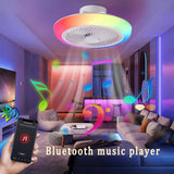 Ceiling Fan With Lighting - 6 Speeds - RGB And Dimmable - With Remote Control And App - With Bluetooth Speaker