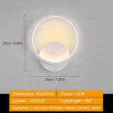 Ring LED Wall Lamp - White - Warm White Light - Not Dimmable - Modern Wall Decoration