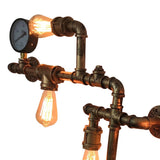 LuxiLamps - Water Pipe Wall Lamp - Industrial Vintage Wall Lighting - 5 Lamps - Sweep Gold - 95 cm - Modern Wall Lamp