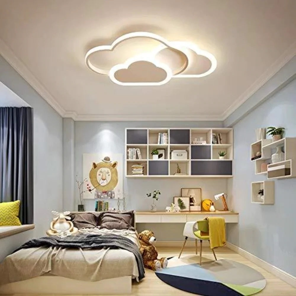 LuxiLamps - Wolken Harten Plafondlamp - 3 Kleuren - Wit - Woonkamerlamp - Moderne lamp - Plafonnière