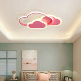 LuxiLamps - Clouds Hearts Ceiling Lamp - With Remote Control - Pink - Dimmable - Living Room Lamp - Modern Lamp - Ceiling Light