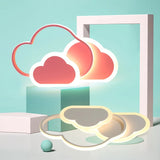 LuxiLamps - Clouds Hearts Ceiling Lamp - With Remote Control - Pink - Dimmable - Living Room Lamp - Modern Lamp - Ceiling Light