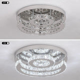 LuxiLamps - Sun & Moon Ceiling Lamp - Crystal LED Chandelier - 3 Colors - Modern Living Room Lamp - 40 cm - Ceiling Lamp