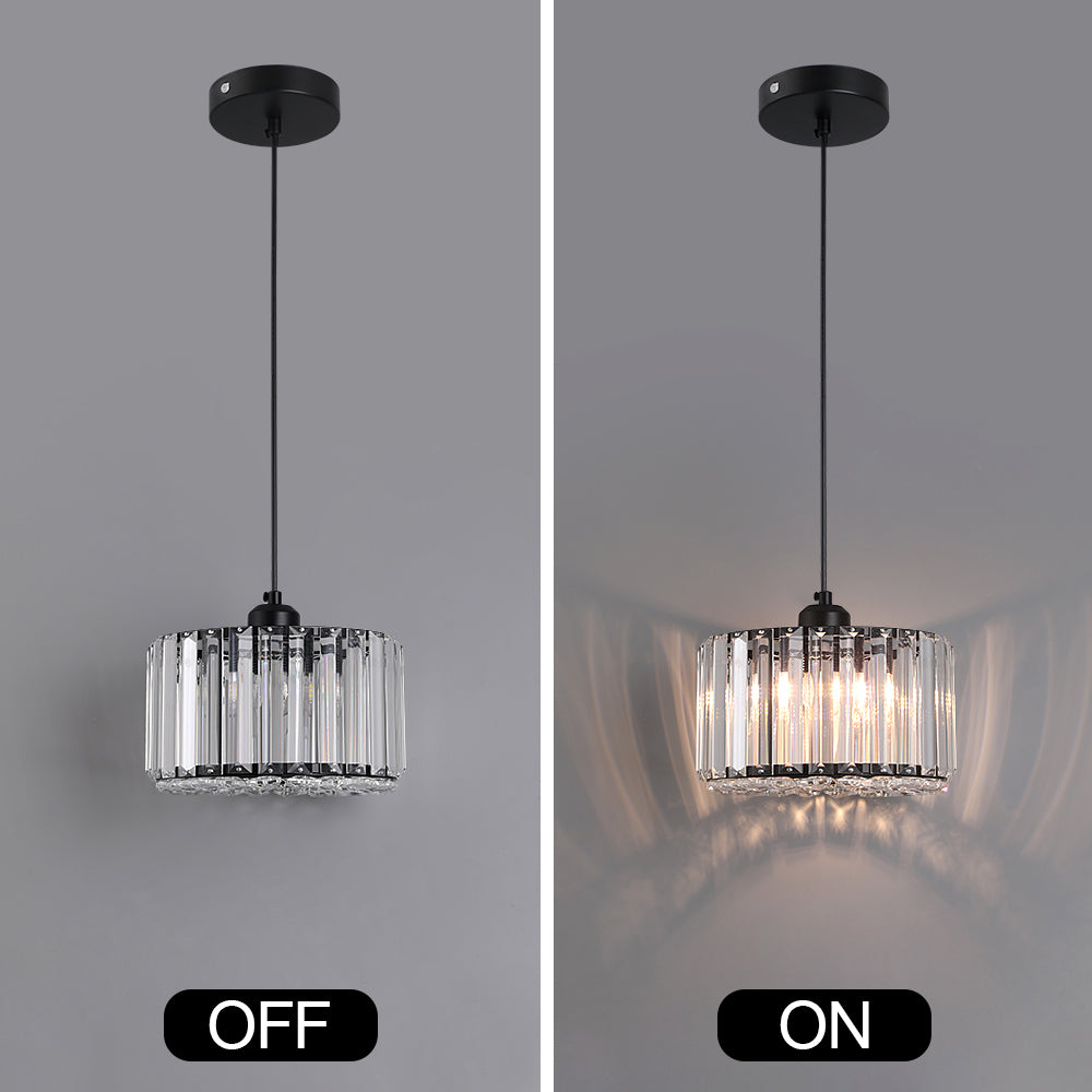 Luxurious Crystal Pendant Lamp - Chandelier Pendant Lamp - Modern Pendant Lamp - Black - Chandelier - E27