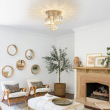 Modern Crystal Chandelier - 3-Head Crystal Ceiling Lamp - K9 Crystal - E27 - Gold - Lighting - Ceiling Light