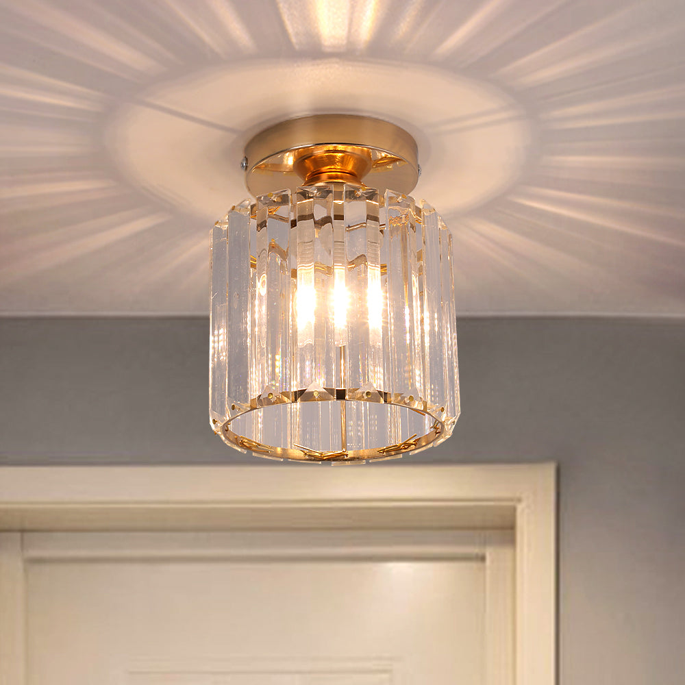 Moderne Kristallen Plafondlamp - Goud - LED Rond Kristallen Kroonluchter - Gangpad Lamp