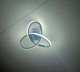 Modern Curl Ceiling Light - Chrome - LED Ceiling Fixture - Warm White - For Hallways And Entrances