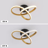 Modern Curl Ceiling Light - Gold - LED Ceiling Fixture - For Hallways And Entrances