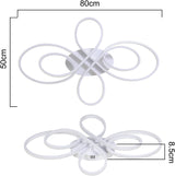 Modern Ceiling Lamp - Luxury LED Chandelier - Dimmable - Butterfly Shape - 80 cm - Living Room Lamp - White - Ceiling Light - 78W