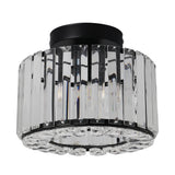 Ceiling lamp - Lighting - Aisle - Lamp - Crystal Look - Ceiling lamp - 22 cm - Round - Black - E27