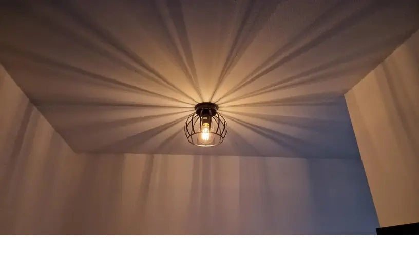Plafondlamp - Zwart - Moderne Lamp - E27 - Gangpad of Hal Lamp - Vintage Lamp - Plafoniere