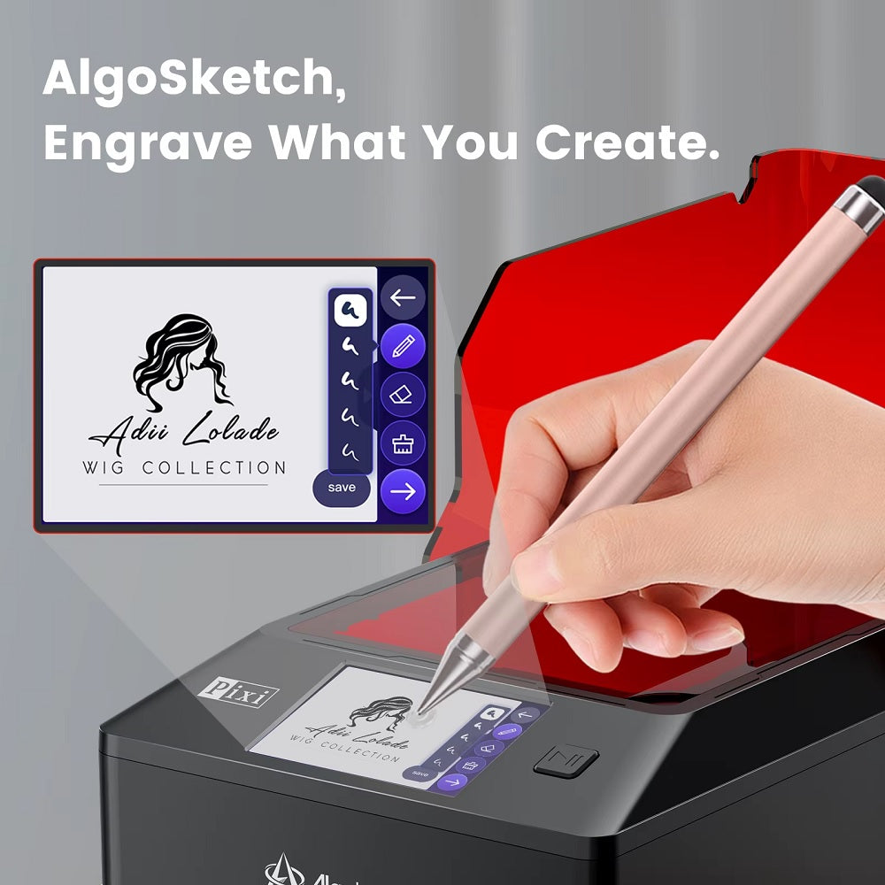 Laser Graveermachine Pixi 3W - 3.5 Inch Touchscreen - Laser Cutter - Laserprinter All In One - Graveren - Display - Zwart/Rood - Laser Snijmachine - Bedienbaar Met APP