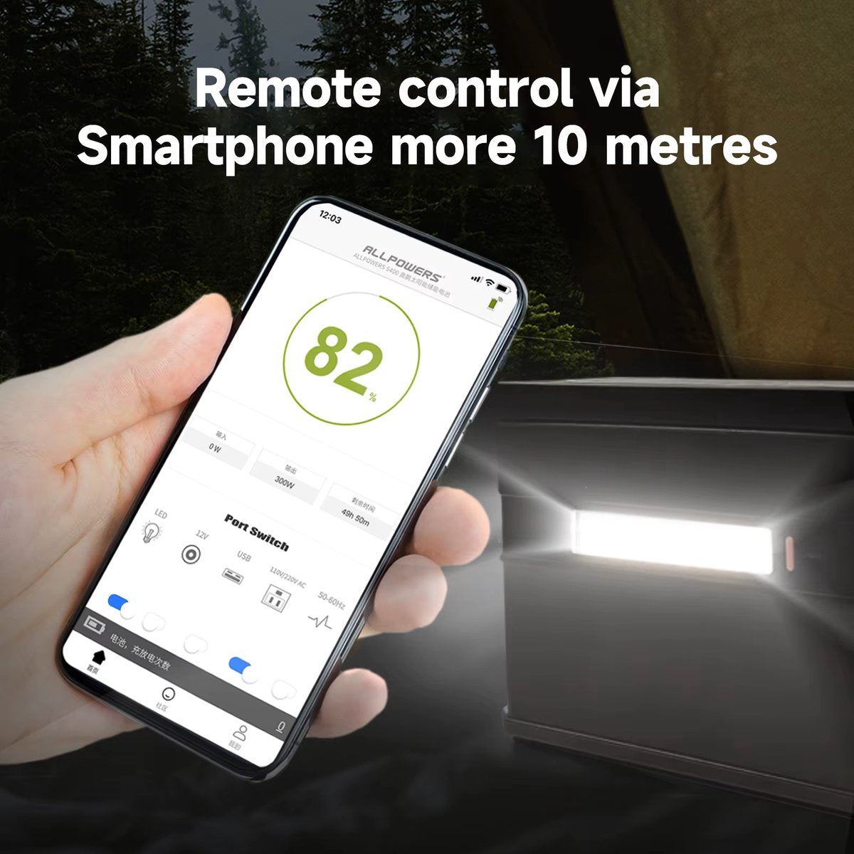 Allpowers - S300 Plus - Draagbare Krachtcentrale - 288Wh Powerstation - Output 300W (500W Piek) - Lithium-Ion - Noodstroomvoorziening - AC 1x, USB, USB-C, DC en Draadloos Opladen - Geschikt voor Kamperen en Reizen