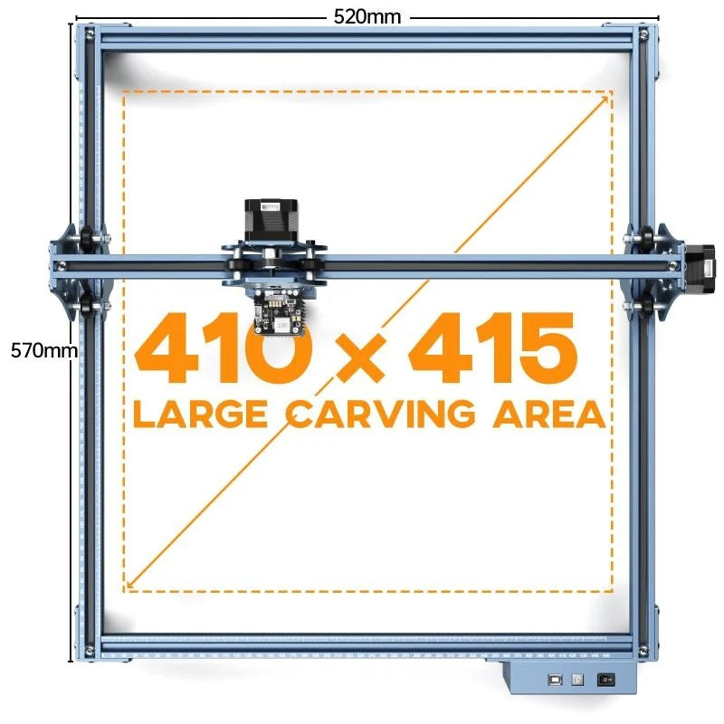 Sculpfun S9 Laser Graveermachine 2 in 1 Set - Met Rotary Roller - Graveermachine - Laser Cutter - Laser Engraver - Graveerset - Laser Snijmachine - Graveerpen