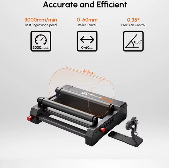Laser Graveermachine 10W - 3.5 Inch Touchscreen - Laser Cutter - Met Roller - Laserprinter All In One - Graveren - Display - Zwart - Hout Acryl Laser Snijmachine - Bedienbaar Met APP