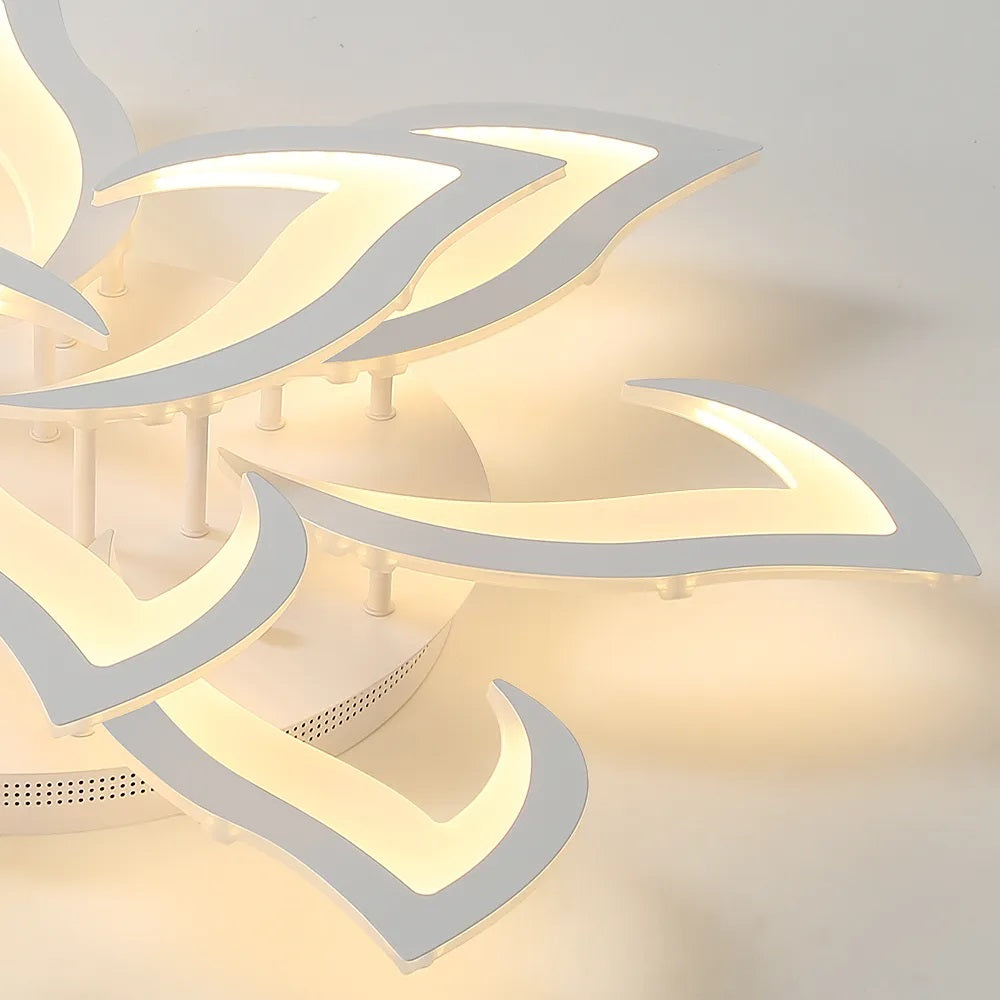 LuxiLamps - 10 Star Ceiling Lamp - White - With Remote Control - Dimmable - Living Room Lamp - Modern Lamp - Ceiling Lamp