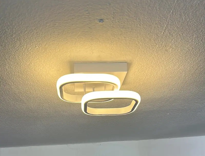 LuxiLamps - Moderne Plafondlamp - Vierkant LED - Kroonluchter - Gangpad Lamp - Verlichting - 29 cm - Wit - Plafonniére - 20W