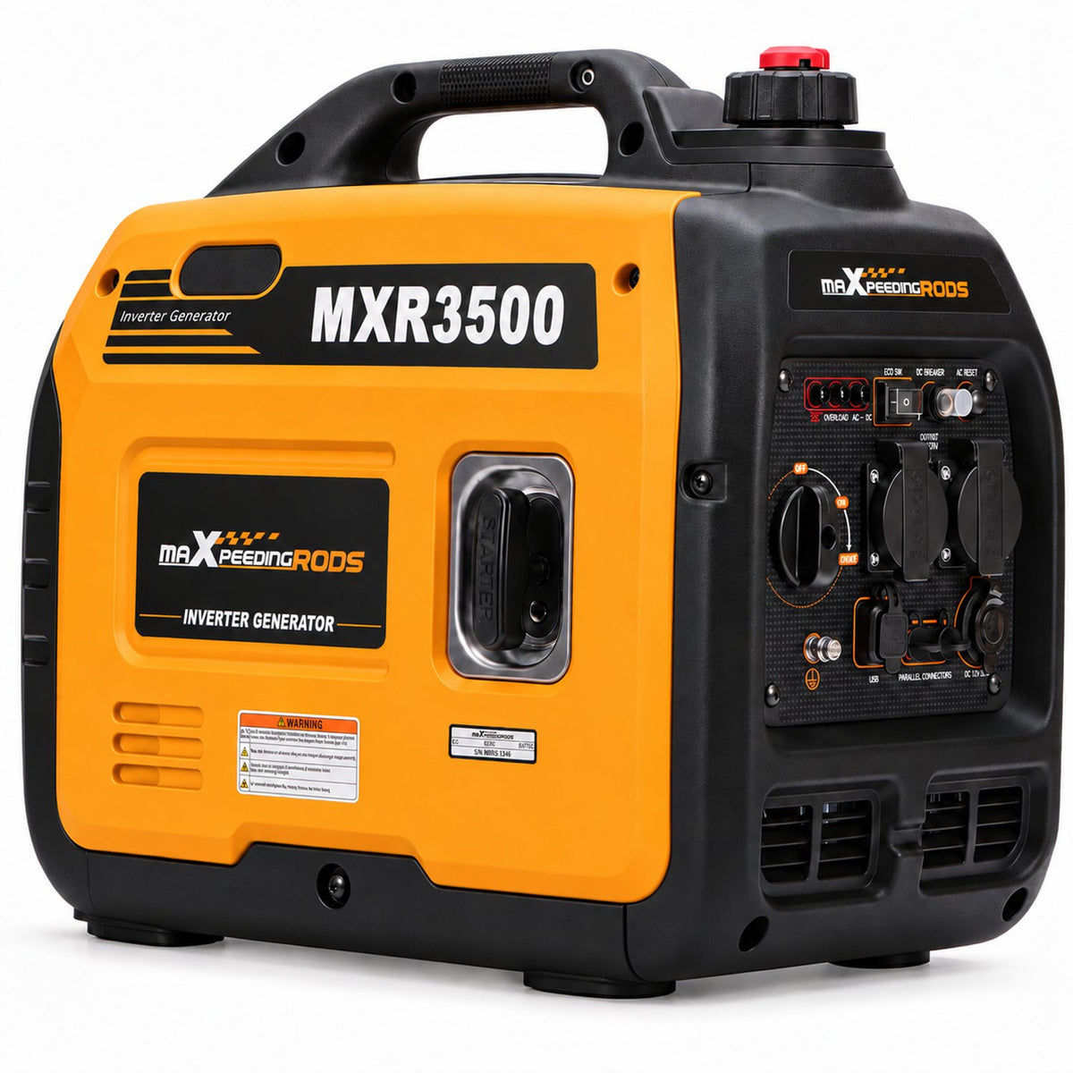 Superstille Inverter Generator Benzine - 3000W Continu - 3300W - Aggregaat - 4-Takt - USB en 220–240 V Stopcontacten - Eco-Modus - Noodstroomaggregaat voor Camping, Reizen en Evenementen - Noodpakket