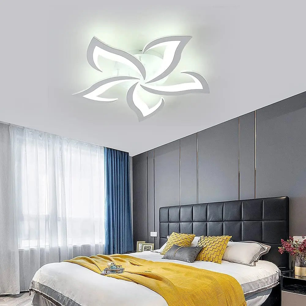 LuxiLamps - 14 Star Ceiling Lamp Black - With Remote Control - Smart Lamp - Dimmable With App - Living Room Lamp - Modern Lamp - Ceiling Lamp