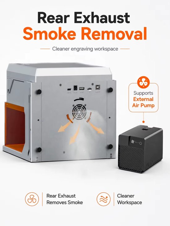 A1PRO Laser Engraving Machine - Laser Cutter - 5W - Class 1 Laser Engraver - With HD Camera - Engraving - Display - WiFi App - 100 x 100 mm - Laser Cutting Machine - APP Controllable