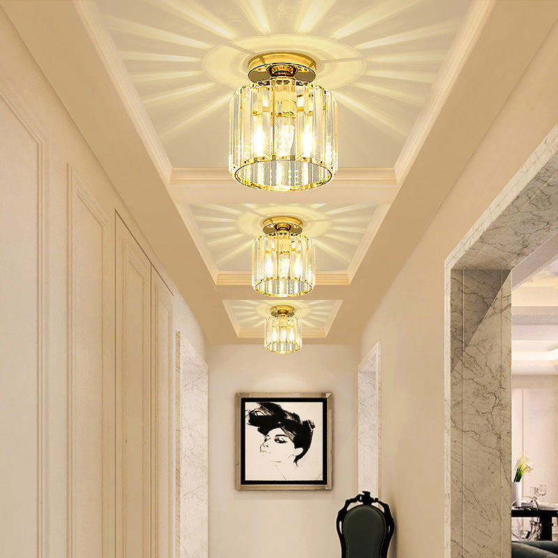 Moderne Kristallen Plafondlamp - Goud - LED Rond Kristallen Kroonluchter - Gangpad Lamp