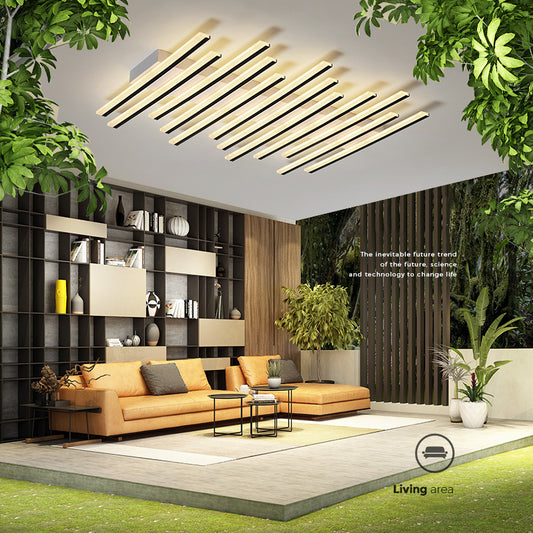 LuxiLamps - 12 Music Note Plafondlamp - Smart lamp - Zwart - Moderne Lamp - Afstandsbediening en APP - Woonkamerlamp - Plafonniere