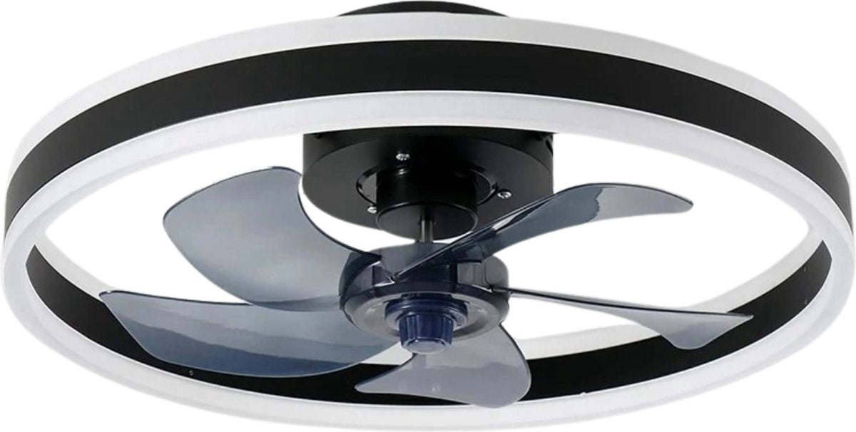 LuxiLamps - Fan Lamp - Smart Lamp - 6 Modes - Dimmable - Black - Chandelier Fan - Chandelier Fan - Living Room Lamp - Fan Lamps