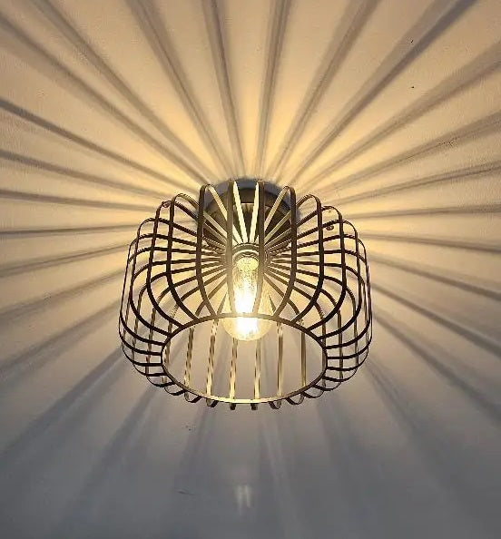 LuxiLamps - Plafondlamp Zwart - Kooi Design - 30 cm - E27 - Kroonluchter - Woonkamer Lamp