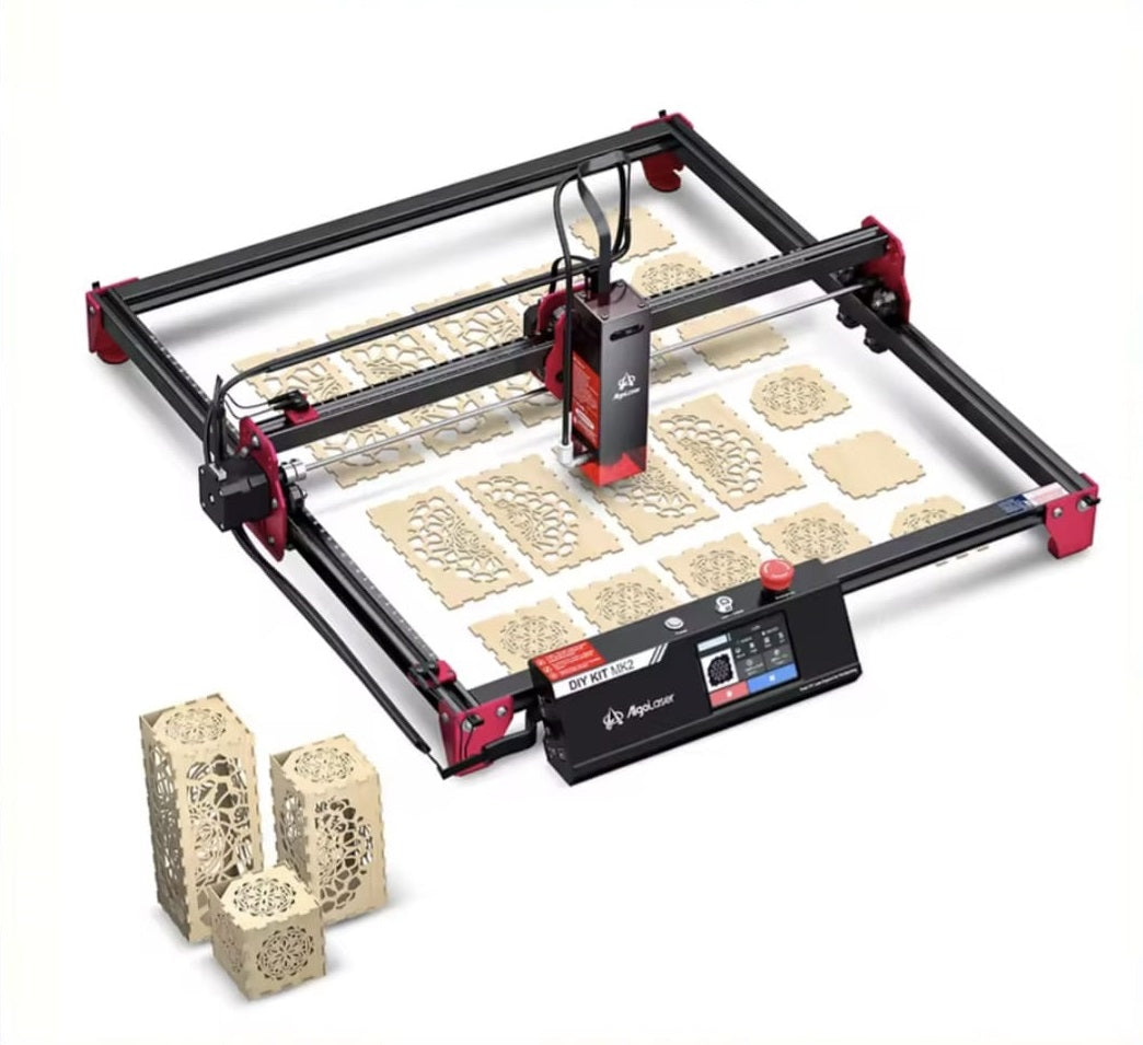 Laser Graveermachine 10W - 3.5 Inch Touchscreen - Laser Cutter - Met Roller - Laserprinter All In One - Graveren - Display - Zwart - Hout Acryl Laser Snijmachine - Bedienbaar Met APP