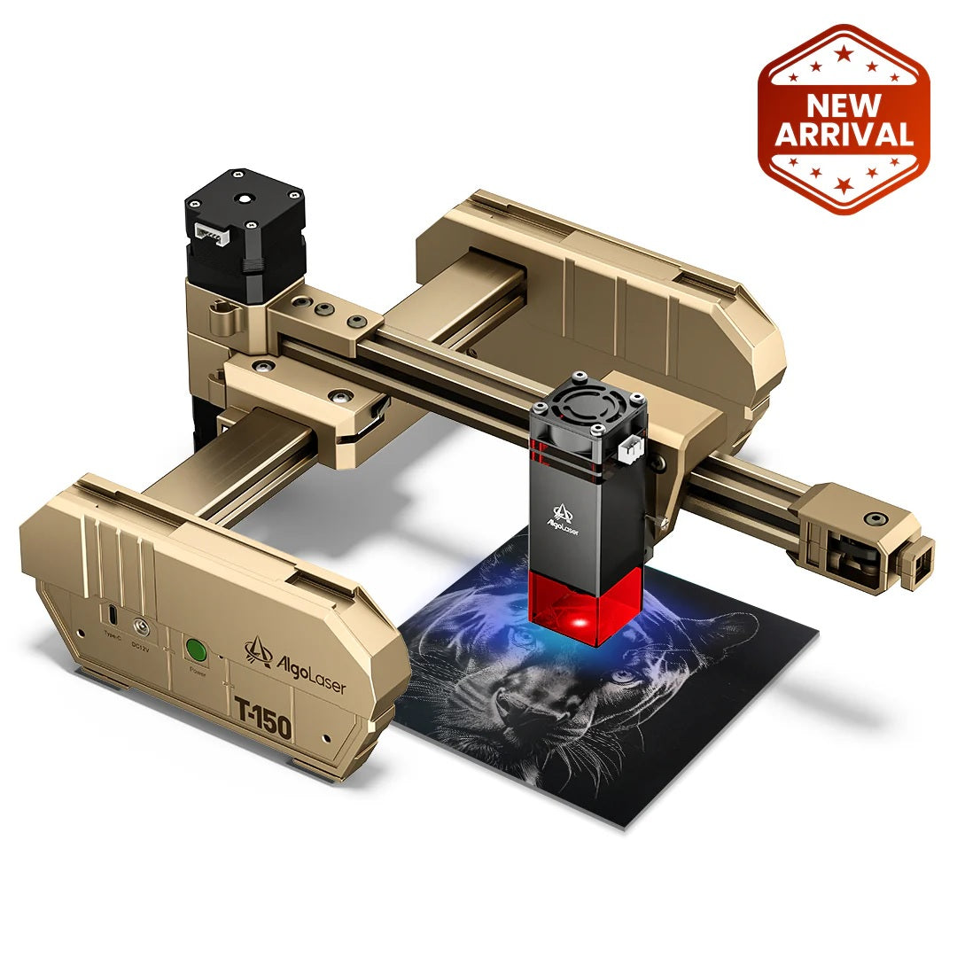 Laser Graveermachine T150 Pro 2.5W - Laser Cutter - Laserprinter All In One - Graveren - Display - Geel - Laser Snijmachine - Bedienbaar Met APP