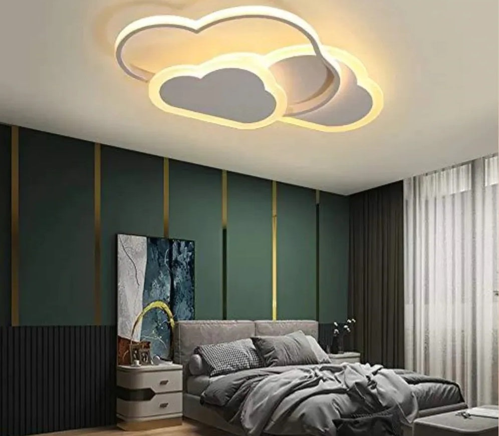 LuxiLamps - Clouds Hearts Ceiling Lamp - 3 Colors - White - Living Room Lamp - Modern Lamp - Ceiling Light